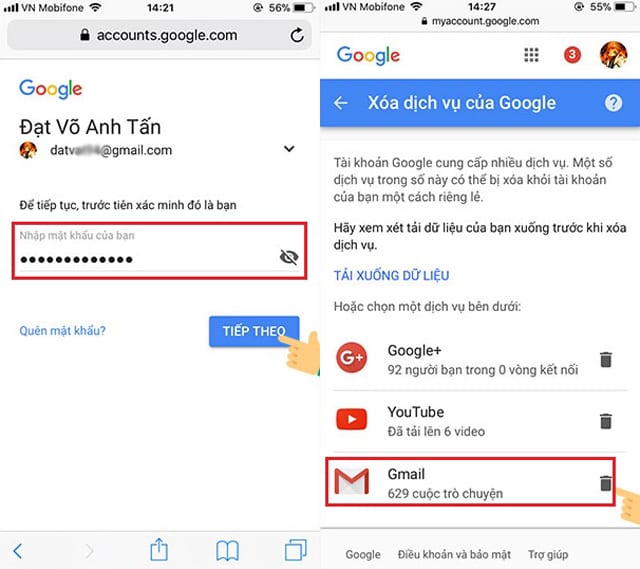 Cách xóa tài khoản Gmail trên điện thoại và máy tính