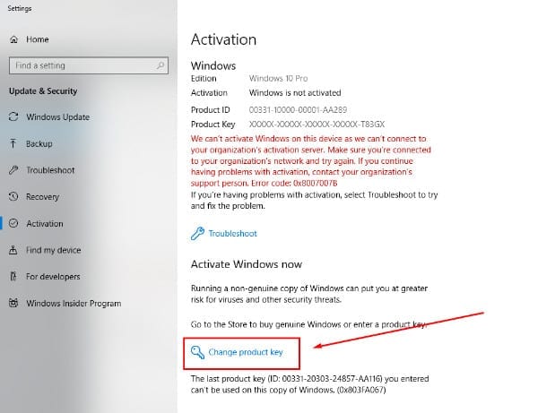 Chia sẻ Key Active Win 10 Pro 32/64 Bit