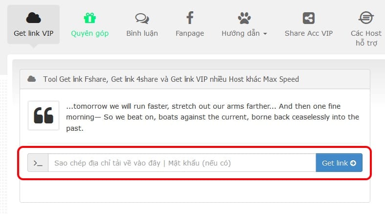 Hướng dẫn Get link Fshare, 4share, Tên lửa, Get link Vip max speed