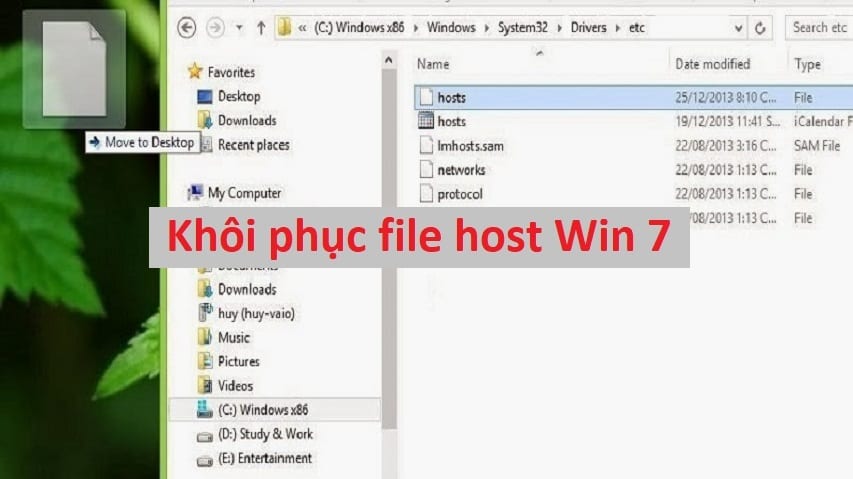 Hướng dẫn khôi phục file host Win 7 nhanh chóng