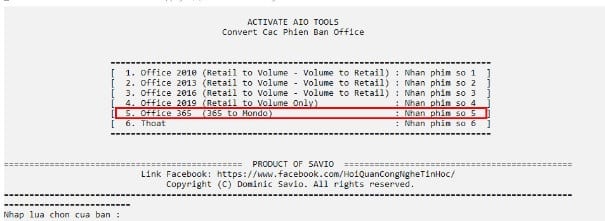 Active Office 365 Bản Quyền Bằng CMD 