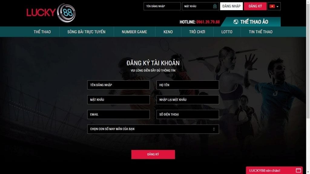 cách đăng ký và nạp tiền Lucky88