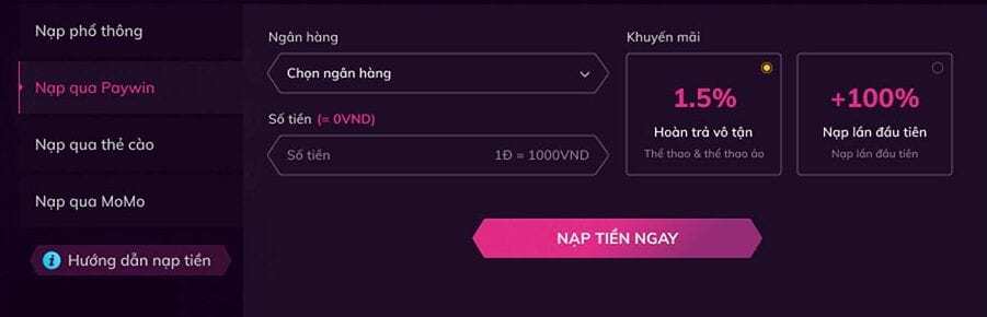  nạp tiền tại nhà cái Nbet