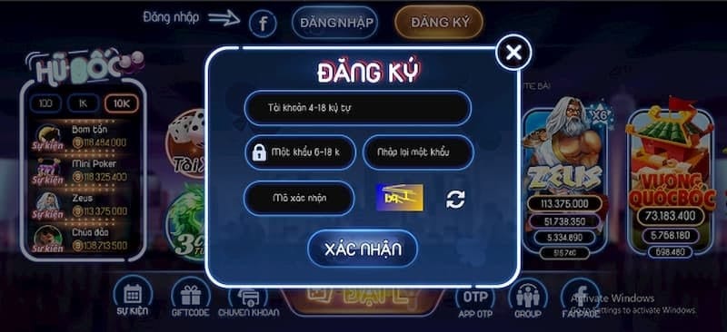 Hướng dẫn đăng ký tài khoản Boc Club