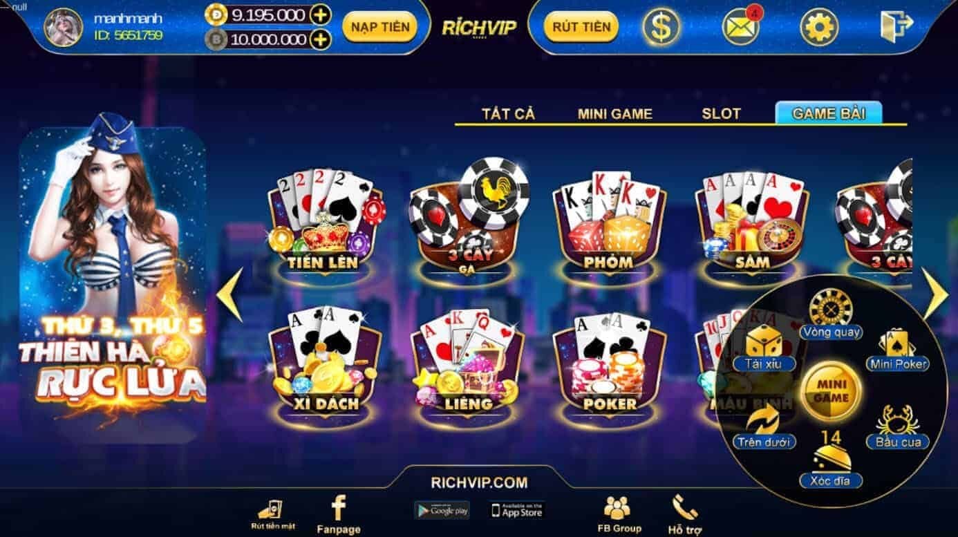 Game bài đổi thưởng trên máy tính