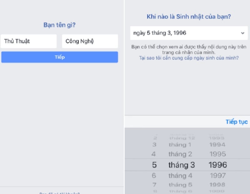 Các bước đăng ký tài khoản Facebook