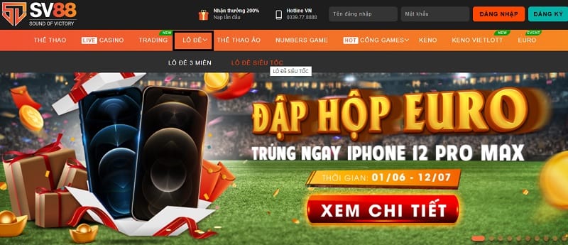 Lotto online tại nhà cái SV88