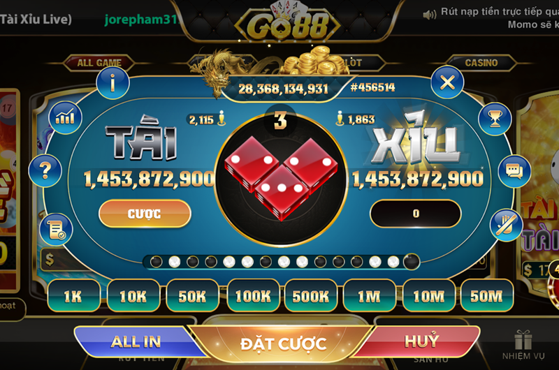 So sánh game cá cược tài xỉu tại Go88 và Hit Club