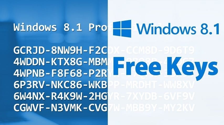 Chia sẻ Key Win 8/8.1 Pro 32-64 Bit miễn phí mới nhất