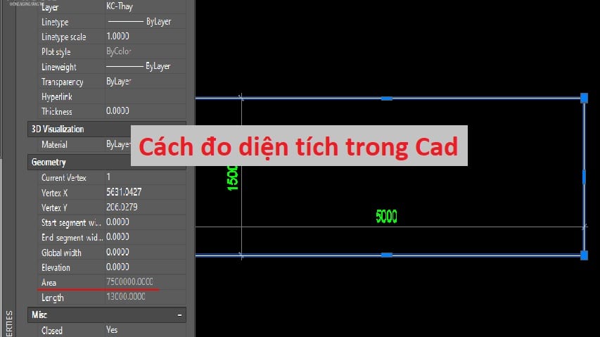 Cách đo diện tích trong Cad nhanh chính xác
