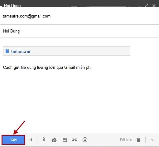 cách gửi file dung lượng lớn qua Gmail