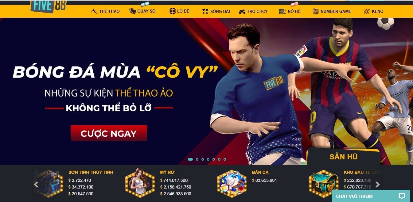 Five88 có những game nào thưởng lớn