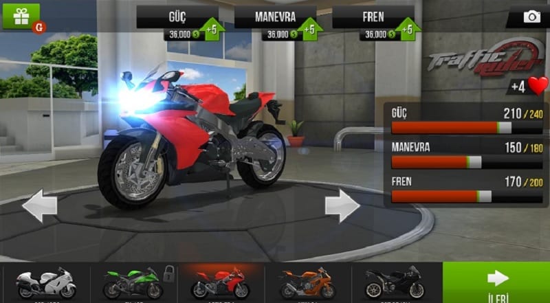 Cách chơi game đua xe Traffic Rider 