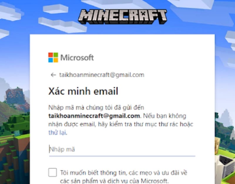 Cách tạo tài khoản Minecraft 